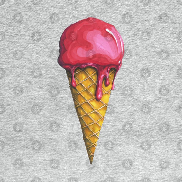 Strawberry Ice-cream Cone by seanfleming